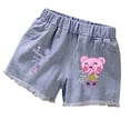 thumbnail image 2 of ATOGUTA Shorts for Girls High Waisted Straight Leg Summer Jeans Shorts Blue, Size 3T-13, 2 of 3