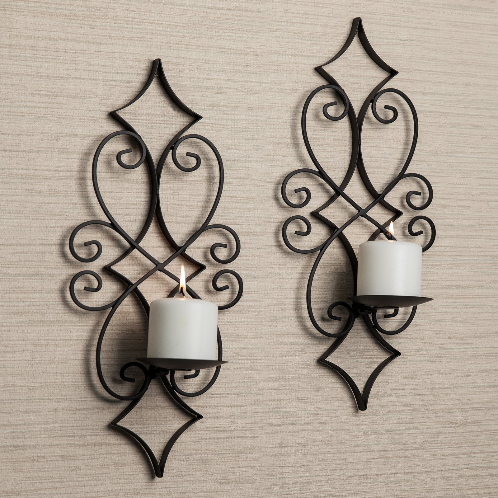 2 pc Candle Holder Wall Hanging Sconce Furnishing Articles Pair Tea Light Candle 