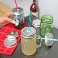thumbnail image 5 of Southern Homewares Mason Jar Lids with Straw Hole Set of 12 Small Mouth Mason Jar Lids Kids Jar Lids Mason Jar Drinking Lids, 5 of 5