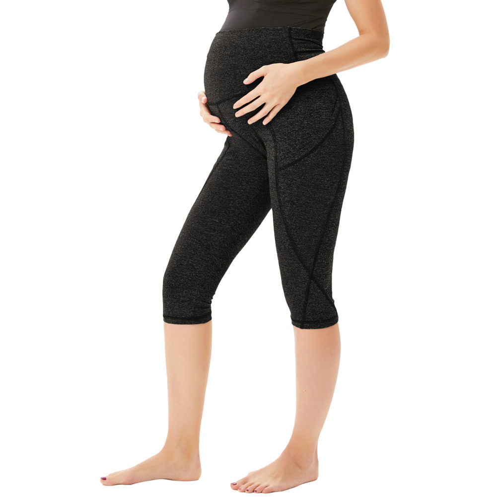 PACBREEZE Womens Maternity Capri Leggings Stretchy Lounge Yoga Pajama Sweatpants Comfy Pregnancy Pants