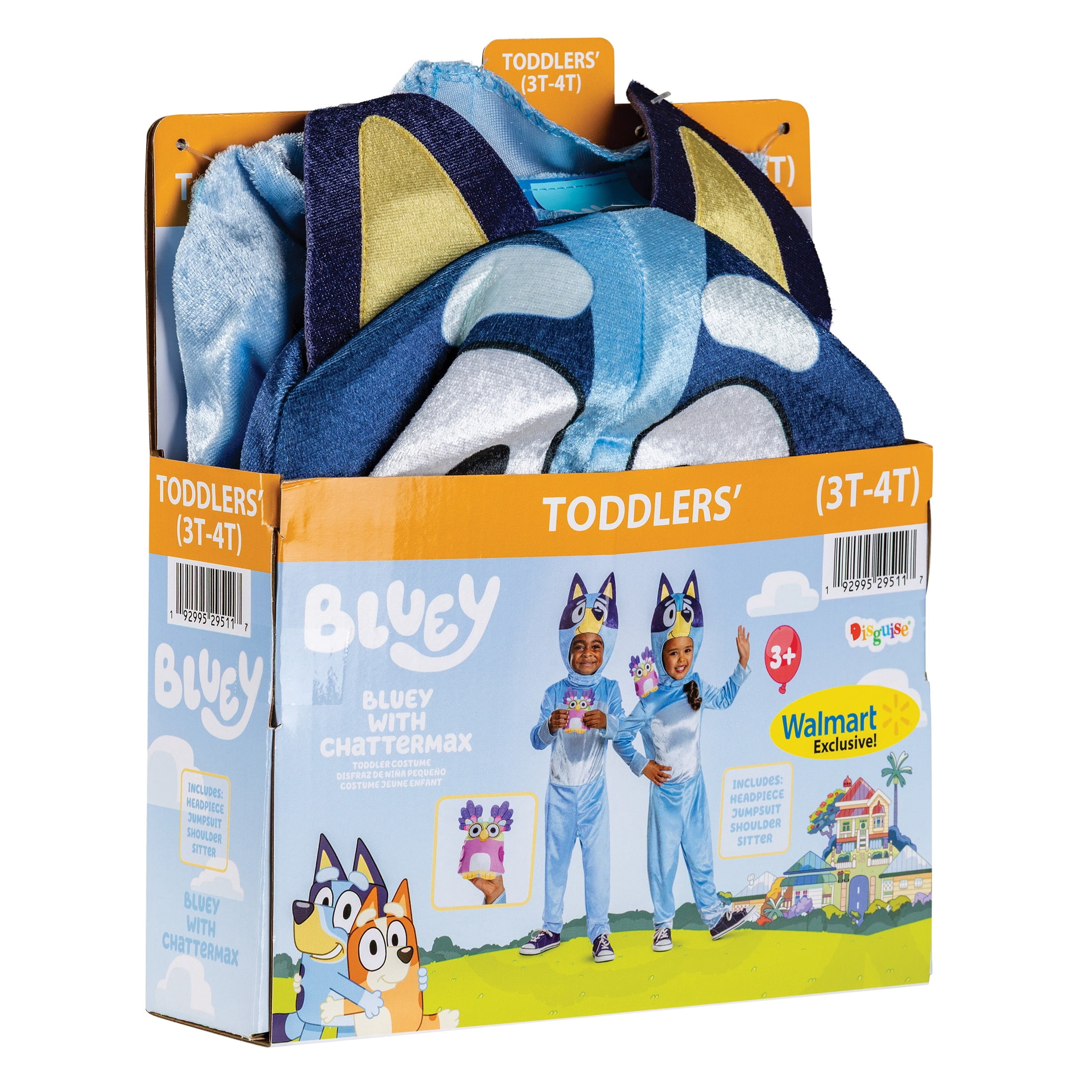 Bluey 'Bluey' Halloween Costume for Children, Toddlers Size 3T-4T, by Disguise