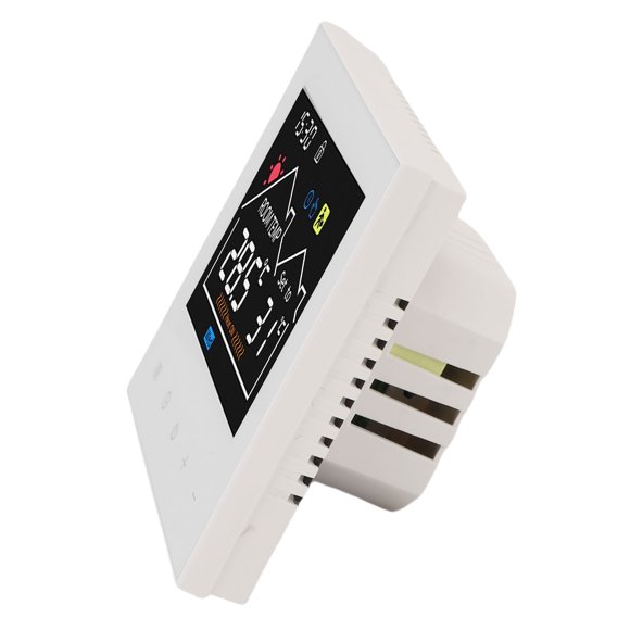 Smart Programmable Thermostat HD Color Touchscreen with Energy Saving Mode Flame Retardant for Home Commercial Use