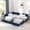Dark Blue#1, variant on Full Size Storage Upholstered Tufted Bed Frame, Sofa Bed Frame with Comfortable Backrest and Armrests, Full Size Bed for Bedroom, Living Room,Velvet, DARK BLUE(80.5''*59''*29.5'')