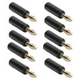thumbnail image 3 of 10 conectores banana de 4 mm para audio, sin soldadura, de seis hojas, para equipos electrónicos industriales, color negro., 3 of 14