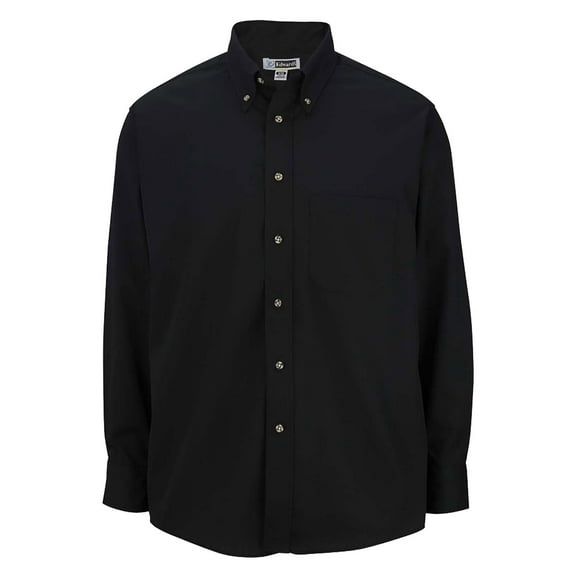 Ed Garments Men's Long Sleeve Button Down Poplin Shirt, BLACK, XX-Large 35