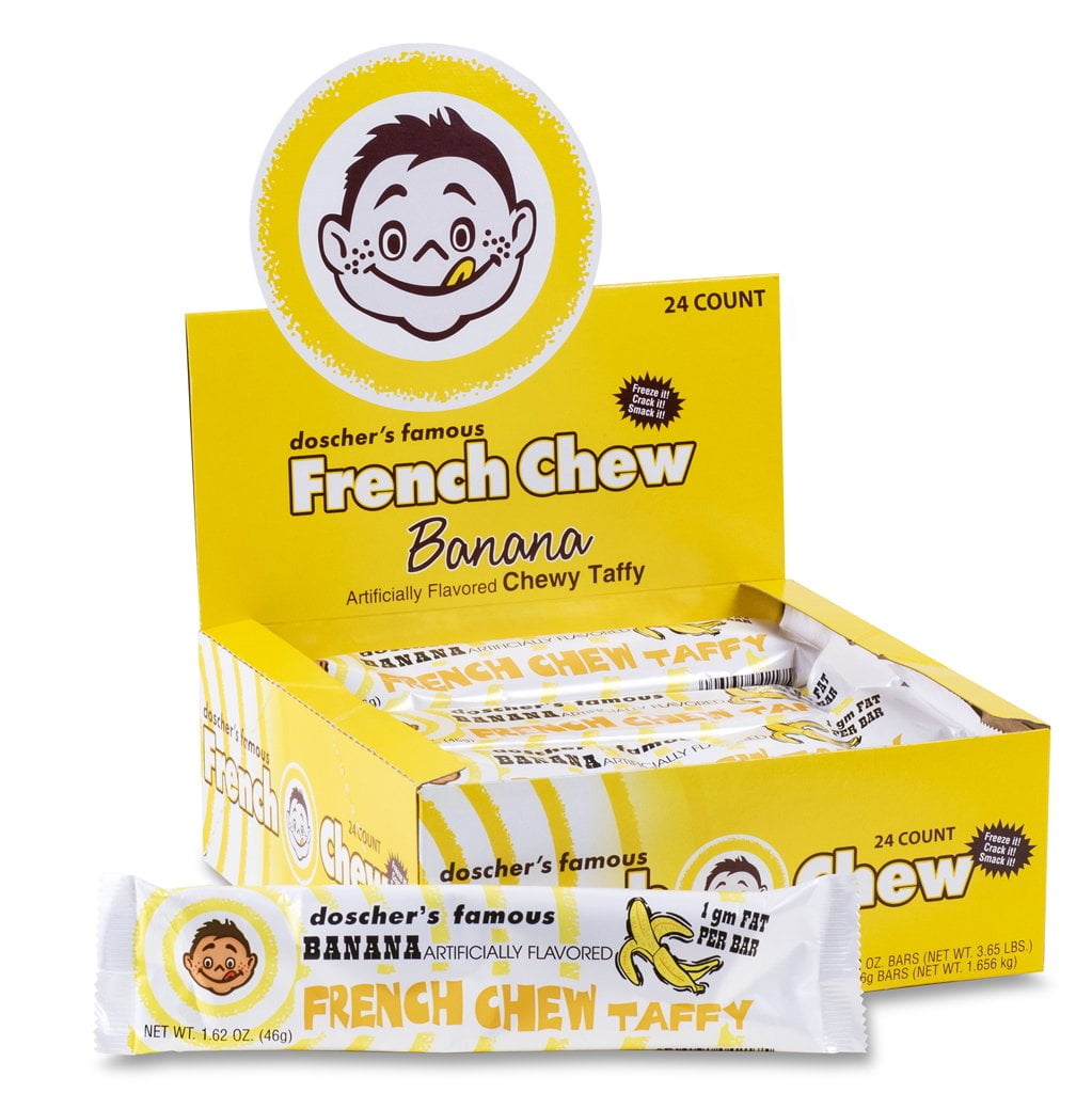 Doscher's Famous, Banana French Chews Taffy, 1.6 Oz, 24 Count