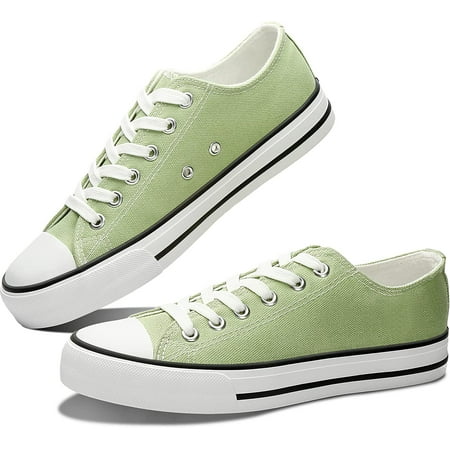 

OSLEI Women’s Canvas Shoes Low Top Fashion Sneakers Slip on Walking Shoe