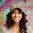 thumbnail image 3 of Dalix Heart of Bones Embroidered Cotton Dad Hat Adjustable Baseball Cap Womens in Washed Stone White, 3 of 5