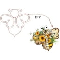 thumbnail image 5 of Heart Wreath Form, 14 Inch Wire Wreath Frame,Floral Garden Metal Bee Wreath Frame, Bunny Wreath Form, DIY Garland Easter Eggs Ornaments Accessories (Bee+Heart), 5 of 11