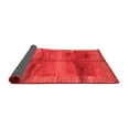 thumbnail image 2 of Ahgly Company Indoor Round Abstract Red Contemporary Area Rugs, 3' Round, 2 of 4
