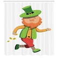 thumbnail image 3 of Ambesonne St Patricks Day Shower Curtain, Leprechaun Coins, 69"Wx70"L, Multicolor, 3 of 3