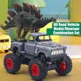 thumbnail image 3 of Coche De Juguete De Dinosaurio, Puerta Que Se Puede Abrir, Ruedas De Absorción De Impactos, Remolque De Transporte De Dinosaurios De Alta Simulación Para Niños Y Niñas., 3 of 7