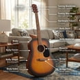 thumbnail image 5 of Fender FA Series Dreadnought Acoustic Guitar - 2-Color Sunburst w/ Gig Bag, 5 of 9