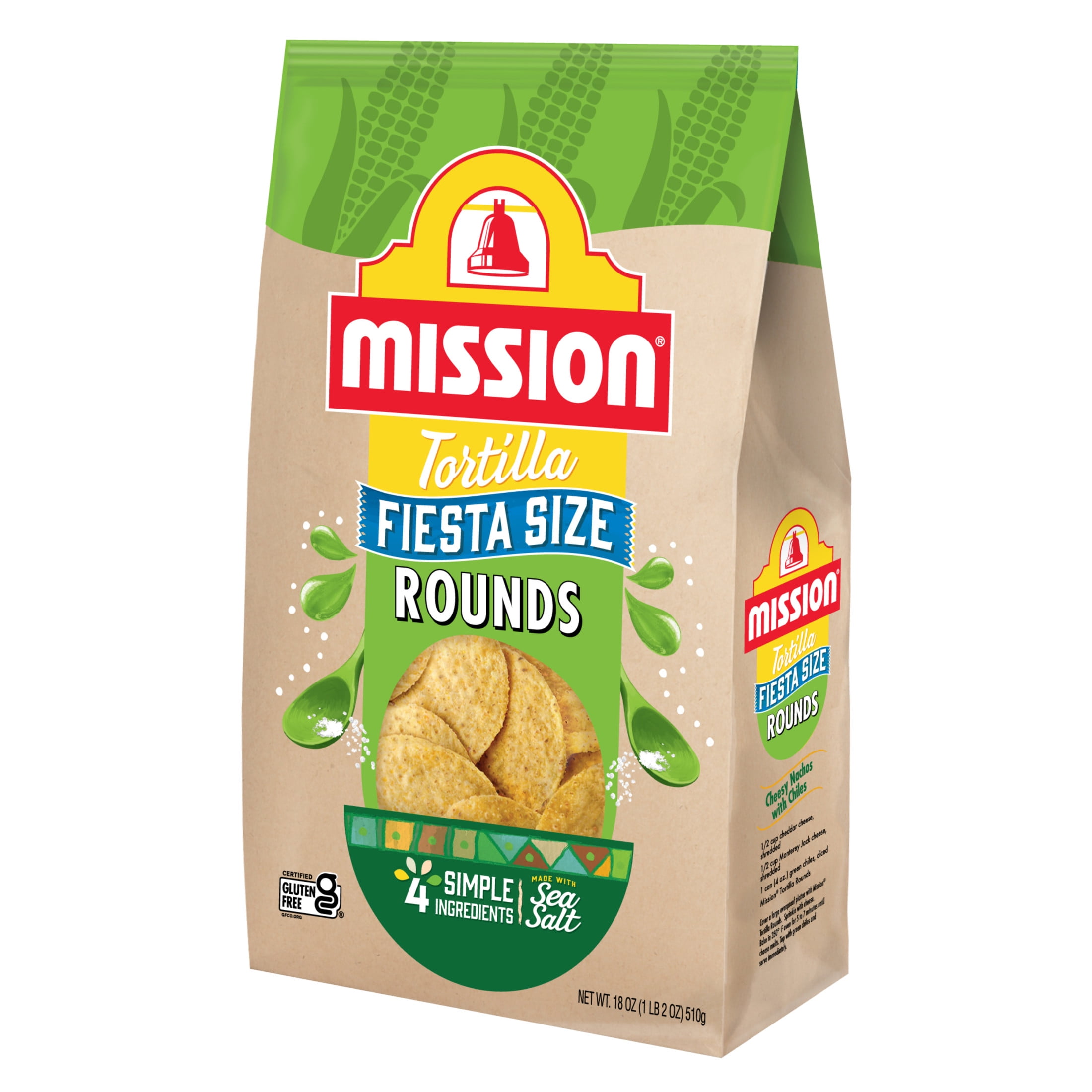 Mission Round Yellow Corn Tortilla Chips, 18 Ounce Bag