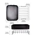 thumbnail image 5 of HBFAGFB Large Double Layer Non-Stick Turkey Baking Tray with Rack, Water Absorbing for Ovens, 5 of 5