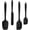 Black, variant on 4 Piece Silicone Spatula Set, Flexible Heat Resistant Non-scratch Baking Cooking Rubber Spatulas with Stainless Steel Core, Blue