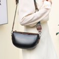thumbnail image 3 of Bolso de hombro de PU para mujer bolsos de moda bolsos de mano Retro correa ajustable negro, 3 of 7
