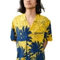 thumbnail image 5 of Corona Palm Tree Silhouettes Short Sleeve Woven Button-Down Yellow Men's Shirt-XL, 5 of 7