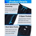 thumbnail image 3 of APTRO Mens Swim Trunks 9 inch Bathing Suit With Zipper Pockets Quick Dry Mesh Liner Swim Shorts Board Shorts Swimsuit Beach Shorts Grid Dark Blue 2XL, 3 of 7