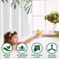 thumbnail image 4 of Spring Floral Shower Curtain with 12 Hooks Green Leaves Shower Curtain Set for Bathroom, Watercolor Boho Bath Curtain Set, Waterproof Fabric Shower Curtain, 4 of 6
