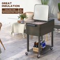 thumbnail image 4 of Outsunny 67-Qt Patio Cooler Cart with Bottle Opener, Rolling Ice Chest, 4 of 10