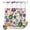 Blue, variant on No Hook Shower Curtain, Bohemia Floral Shower Curtains for Bathroom with See Through Top Window, Vintage Orange Pink Flowers Boho Style Beige Waterproof & Washable Bath Curtain Stall 48"x72"