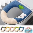 thumbnail image 1 of Fiudx Cojín para Asiento de Inodoro, Material Suave y Cómodo, Diseño de Correa Adhesiva, Mango Ergonómico, Fácil de Limpiar, Ajuste Seguro, para Baño En Casa o En La Oficina, Tamaño Estándar, Juego d, 1 of 6