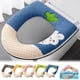 thumbnail image 1 of Cojín Suave para Asiento de Inodoro con Asa y Tiras Adhesivas - Cómoda Funda Antideslizante para Inodoros Redondos o Alargados - Accesorio de Baño Fácil de Limpiar (1 Paquete), 1 of 6