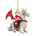 thumbnail image 2 of Fiudx Decoración de Papá Noel y Dragón Blanco, Diseño Festivo, Colgante Acrílico 2D Brillante, Decoración Versátil para El Hogar, Árbol de Navidad o Centro de Mesa, Fácil Instalación, Incluye 1 Adorn, 2 of 6