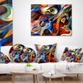 thumbnail image 4 of Musique et Rythme Abstraits - Coussin à Jeter Abstrait - 18x18, 4 of 5