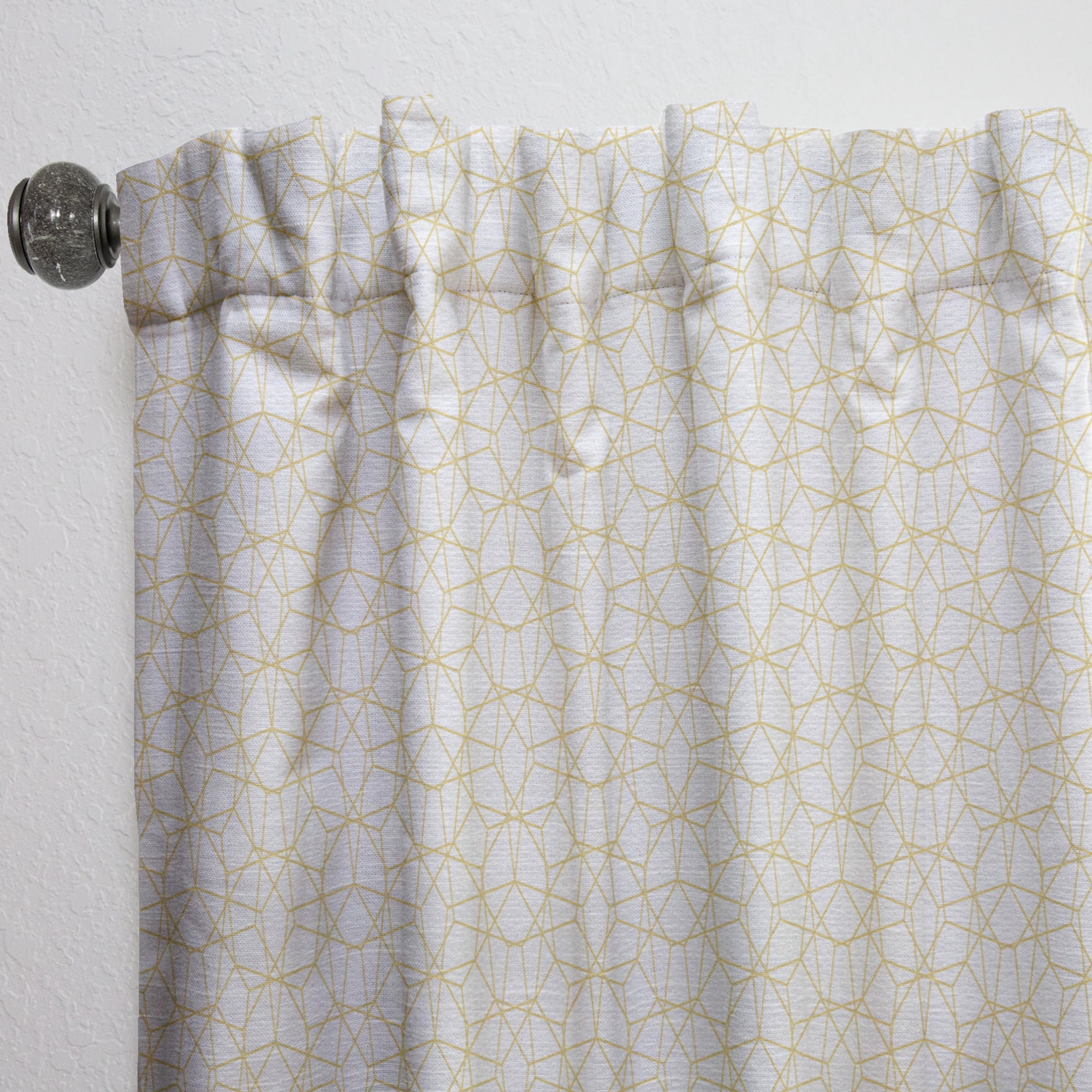 Designart 'Abstract Geometrical Retro Pattern' Mid-Century Modern Curtain Panel