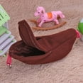 thumbnail image 4 of Nido De Hámster Hamaca cálida para hámster y plátano, jaula para colgar, casa nido para dormir para pájaros y mascotas (marrón) Wdftyju Libre de BPA, 4 of 5