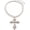 Single Layer-silver, variant on Pearl Cross Necklace Big Cross Necklace for Women Chunky Cross Necklaces Layered Pearl Beads Cross Pendant Necklaces Gothic Jewelry for Women[r0556]