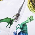 thumbnail image 4 of MADHERO Warm Puffer Sleeveless Hooded Printed Dinosaur Casual Outerwear Vest Boy's Size 14, 4 of 6