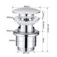 thumbnail image 2 of Débordement de Bassin en Laiton avec Bouchon de Vidange à Ouverture Pop-Up, 2 of 2