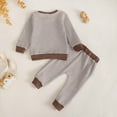 thumbnail image 4 of HCNTES Baby Boy Winter Clothes Toddler Baby Boy Fall Outfits Print Crewneck Sweatshirt Pants Sets Cute Boy Clothes 6 12 18 24 Months 2T 3T 4T 5T 6T 7T 8T 9T, 4 of 7