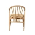 thumbnail image 4 of Baxton Studio Kobe Mid-Century Modern Natural Brown Finished Wood and Rattan Dining Chair, 4 of 7