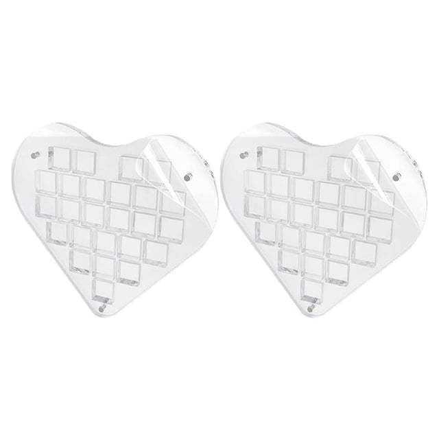 RYGRZJ Heart-Shaped Acrylic Magnetic Seashell Display Box,Large Seashell Display Box,Decorative Box for Seashell Starfish Trinket,Small Craft Jewels Storage & Showcase for Bead & Nail