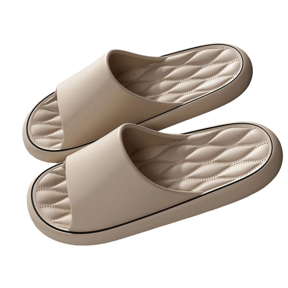 Shower Slippers Shoes for Women Men Quick Drying Non-Slip Shower Sandals Comfortable Holes House Bathroom Pool Gym College Dorm Slides Khaki 7.5-8.5
