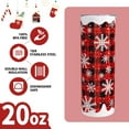 thumbnail image 4 of Christmas Red Buffalo Plaid Gifts for Women Men, 20 Oz Tumbler with Lid and Straw, Snowflake Stainless Steel Insulated Travel Coffee Cup, Winter Holiday Water Bottle for Him Her, 4 of 6