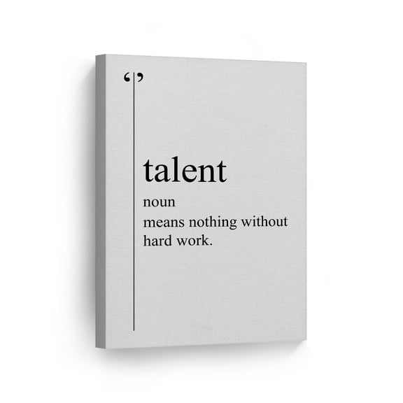 Smile Art Design Talent Definition Black and White Dictionary Motivational Canvas Wall Art Inspirational Wall Art Entrepreneur Quote Canvas Print Modern Office Decor Artwork Gift Ready to Hang 12x8