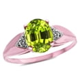 thumbnail image 3 of Star K � Oval 9x7 Genuine Peridot trillion miracle setting wide band Ring, 3 of 9