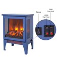 thumbnail image 5 of iRerts 17 Inch Freestanding Electric Fireplace Stove Heater, 3D Flame Effect Small Portable Fireplace, 700W/1400W Space Heater Fireplace for Indoor Use, CSA/UL Certified, Blue, 5 of 10