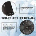 thumbnail image 5 of 4PCS Bling Diamond Shower Curtain Set with Non-Slip Rugs Toilet Lid Cover and Bath Mat Shower Curtain with 12 Hooks Bathroom Sets with Shower Curtain and Rugs and Accessories, 5 of 7