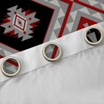 thumbnail image 4 of jejeloiu Vintage Boho Aztec Curtains Pack of 2 (42x84 Each),Geometric Rhombus Triangle Curtains Blackout,Gray Red Black Bedroom Curtains For Teens,Ultra Soft Home Decor, 4 of 6