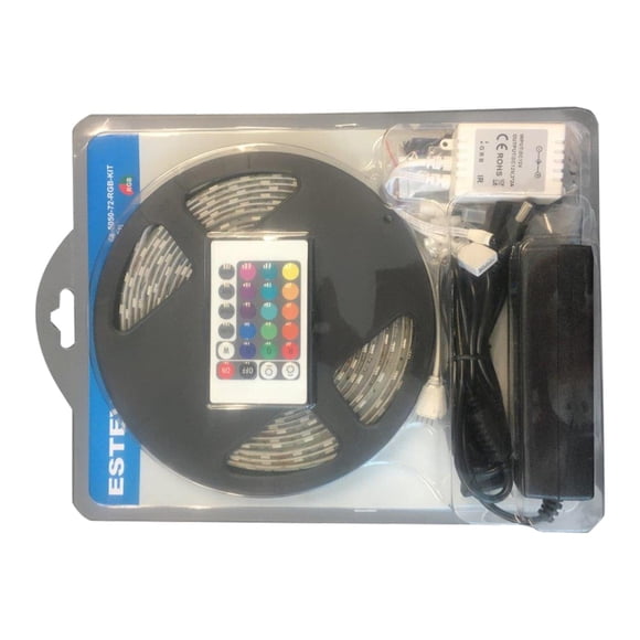 Kit Tira Led Rgb Estévez 5M Decoración Interior Exterior