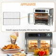 thumbnail image 3 of czcpp-Air Fryer Grill Rack for Emeril Lagasse 26 QT Extra Large, 12.5''*11.5'' Stainless Steel Accessories Roasting Steamer Wire Rack, 3 of 4