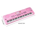 thumbnail image 4 of pitrice 61-Key Electric Piano with Microphone Multifunctional Electronic Organ USB Digital Keyboard Kids Musical Instrument Learning Toy Pink, 4 of 8