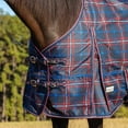 thumbnail image 3 of Poplar Head Origin 600 Denier Turnout Blanket, 240 Gram, Navy and Merlot Plaid, 72", 3 of 4