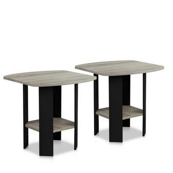 Simple Design End Table, Yellow - 19.6 x 20 x 20 in. - Set of 2